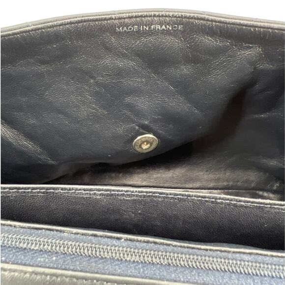 Chanel Navy Lambskin Classic Jumbo Single Flap Bag - Picture 15 of 16